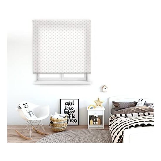 ESTOR ENROLLABLE DIGITAL WEB ESTANDAR TRASLUCIDO DISEÑO S-STARS BEIG image 1