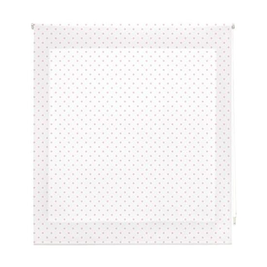 ESTOR ENROLLABLE DIGITAL WEB ESTANDAR TRASLUCIDO DISEÑO S-MOTAS BLANCO ROSA image 0