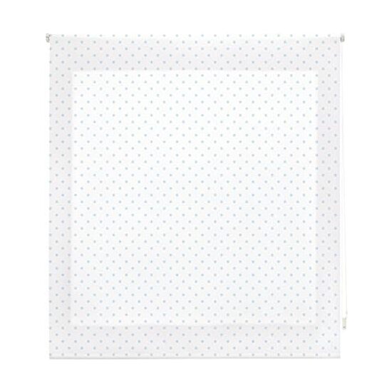 ESTOR ENROLLABLE DIGITAL WEB ESTANDAR TRASLUCIDO DISEÑO S-MOTAS BLANCO CELESTE image 0