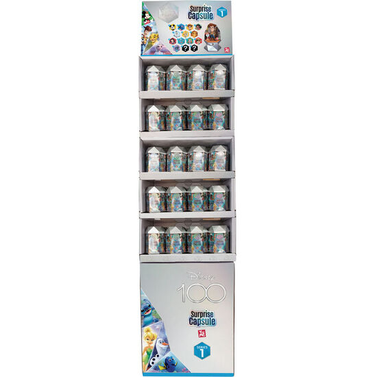 EXPOSITOR 60 CAPSULAS SORPRESA 100TH ANIVERSARIO DISNEY SURTIDO 7CM image 1