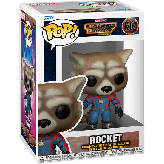 FIGURA POP MARVEL GUARDIANES DE LA GALAXIA 3 ROCKET image 0