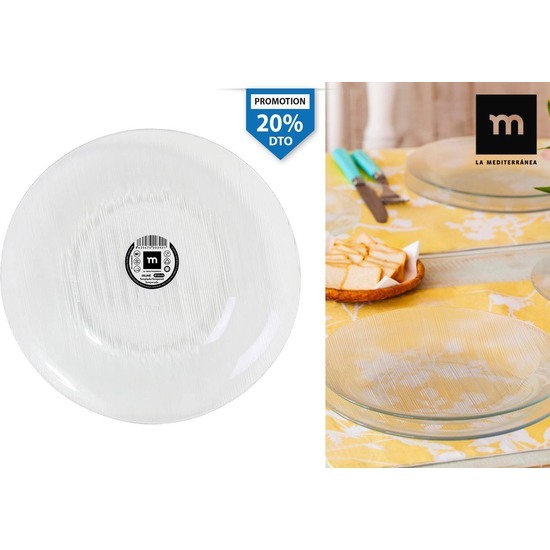 TEMPERED GLASS SOUP PLATE 22CM  image 0