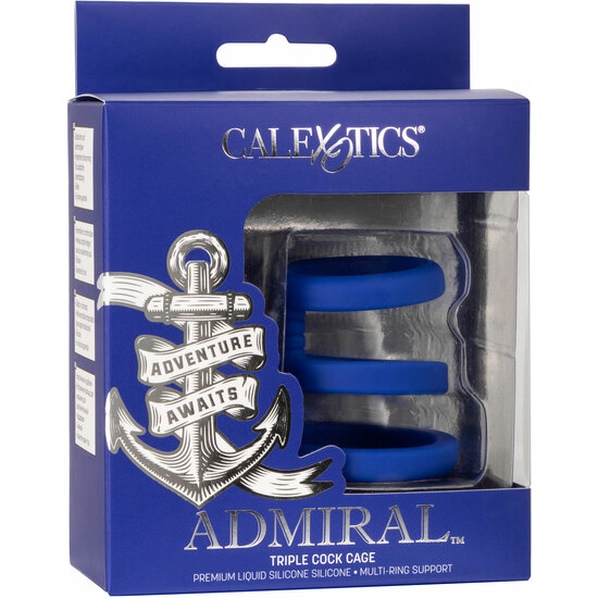 ADMIRAL TRIPLE COCK CAGE - BLUE image 1