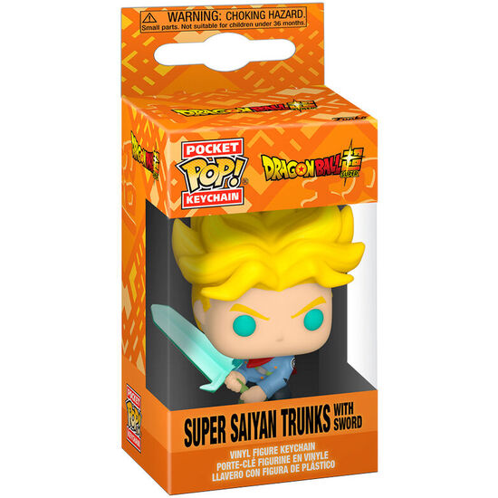 LLAVERO POCKET POP DRAGON BALL SUPER SAIYAN TRUNKS WITH SWORD image 0