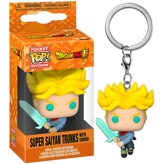 LLAVERO POCKET POP DRAGON BALL SUPER SAIYAN TRUNKS WITH SWORD image 2