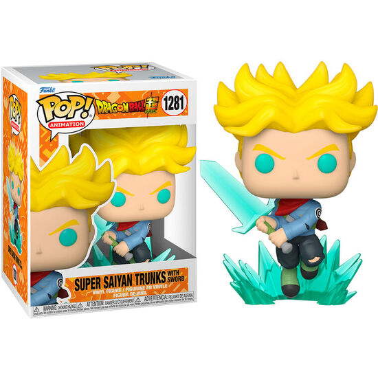 FIGURA POP DRAGON BALL SUPER SUPER SAIYAN TRUNKS WITH SWORD image 2