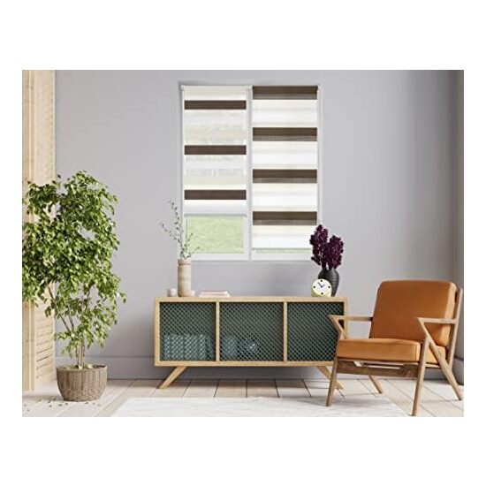 ESTOR ENROLLABLE INDUS TRI 509 MARRON-CREMA 130X180 image 2