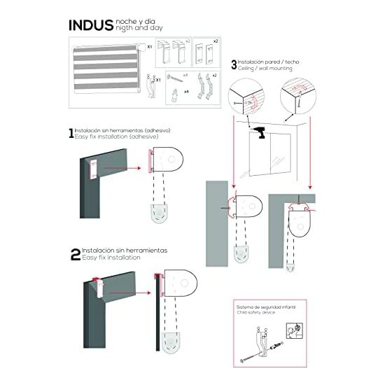ESTOR ENROLLABLE INDUS TRI 509 MARRON-CREMA 130X180 image 6