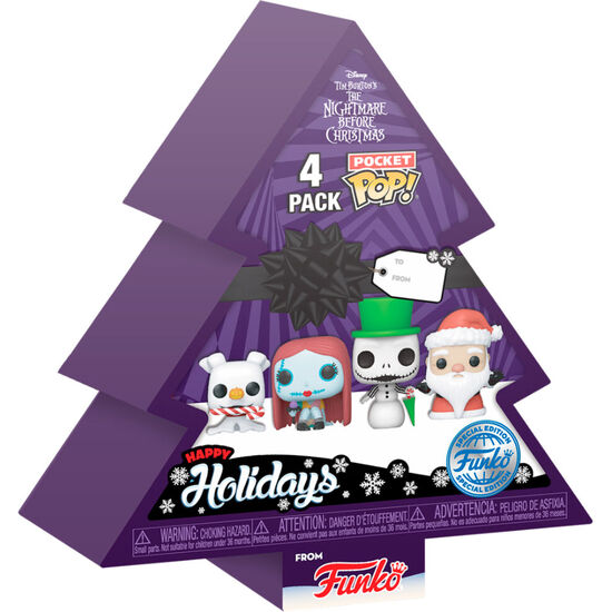 ARBOL CON 4 FIGURAS POCKET POP DISNEY PESADILLA ANTES DE NAVIDAD HOLIDAY EXCLUSIVE image 1