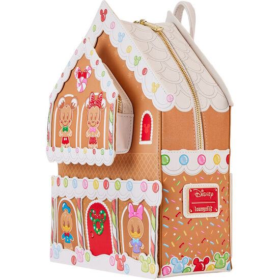 MOCHILA GINGERBREAD HOUSE MICKEY &#38; FRIENDS DISNEY LOUNGEFLY 32CM image 1