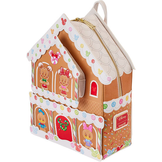 MOCHILA GINGERBREAD HOUSE MICKEY &#38; FRIENDS DISNEY LOUNGEFLY 32CM image 2