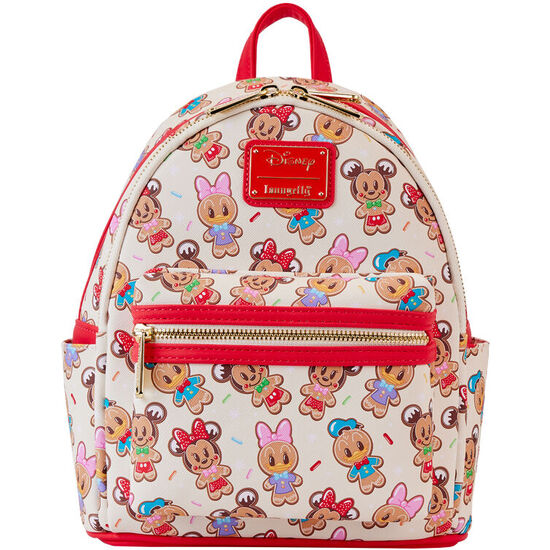 MOCHILA + DIADEMA OREJAS GINGERBREAD COOKIE MICKEY &#38; FRIENDS DISNEY LOUNGEFLY 26CM image 1