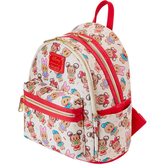 MOCHILA + DIADEMA OREJAS GINGERBREAD COOKIE MICKEY &#38; FRIENDS DISNEY LOUNGEFLY 26CM image 3