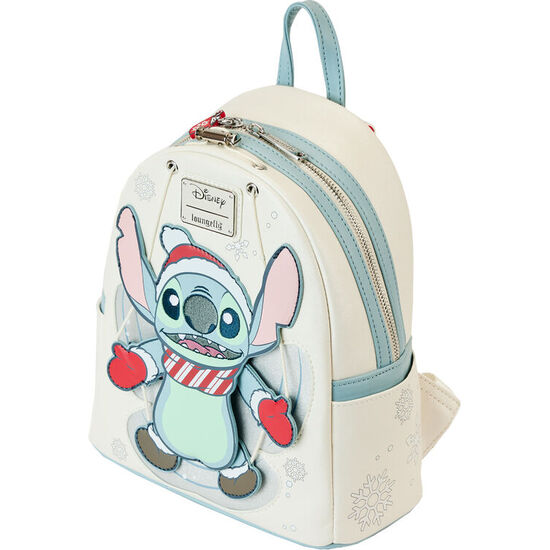 MOCHILA GLITTER HOLIDAY SNOW ANGEL STITCH DISNEY LOUNGEFLY 26CM image 3