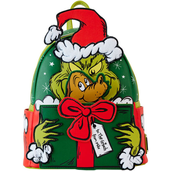 MOCHILA SANTA HOW THE GRINCH STOLE CHRISTMAS! DR. SEUSS LOUNGEFLY 26CM image 1