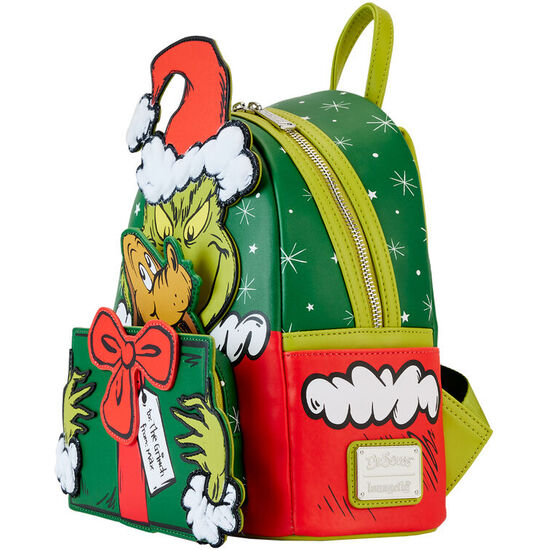 MOCHILA SANTA HOW THE GRINCH STOLE CHRISTMAS! DR. SEUSS LOUNGEFLY 26CM image 2