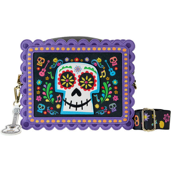 BOLSO MIGUEL CALAVERA FLORAL SKULL COCO DISNEY LOUNGEFLY image 0