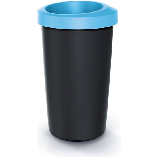 CUBO DE RECICLAJE 25L KEDEN EN PLÁSTICO CON PRÁCTICA TAPA ABIERTA COLOR AZUL. image 0