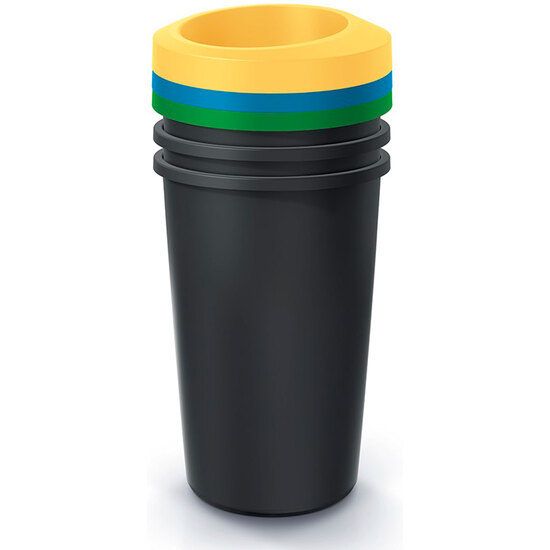 JUEGO DE 3 CUBOS DE RECICLAJE DE 45L CADA UNO KEDEN. image 0