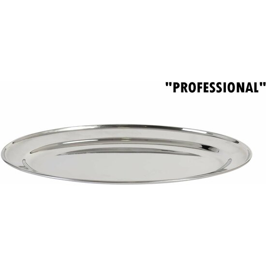 INOX STEEL OVAL TRAY 30.5CM image 1