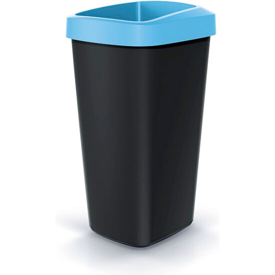 CUBO DE RECICLAJE 25L KEDEN EN PLÁSTICO CON PRÁCTICA TAPA ABIERTA COLOR AZUL. image 0