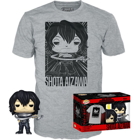 SET FIGURA POP & TEE MY HERO ACADEMIA SHOTA AIZAWA image 0