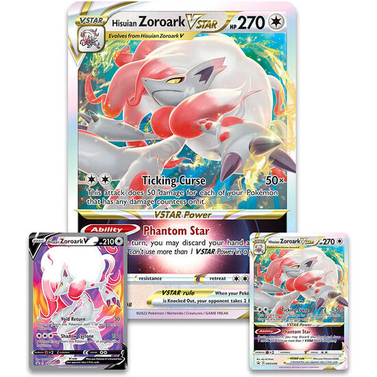 BLISTER JUEGO CARTAS COLECCINABLES HISUIAN ZOROARK VSTAR POKEMON INGLES image 2