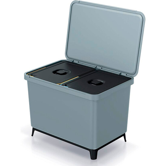 SISTEMA CLASIFICADOR DE RECICLAJE 2X23L COLOR GRIS KEDEN image 0