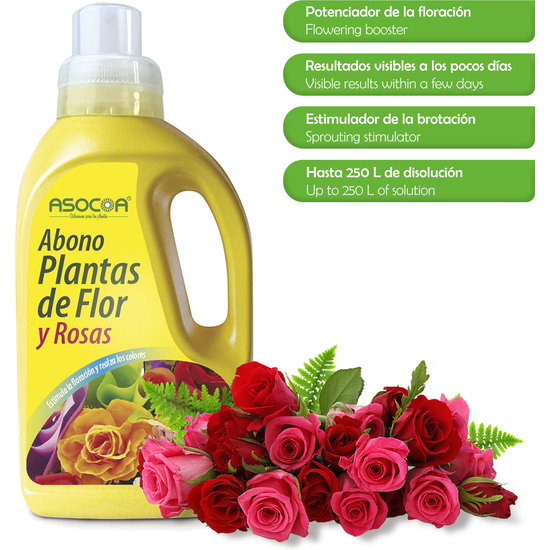 3X ABONO LIQUIDO PARA ROSAS Y PLANTAS CON FLOR 1 LITRO image 1