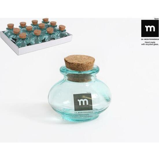 MINI GLASS JAR 6.5X6CM W/CORK  image 0