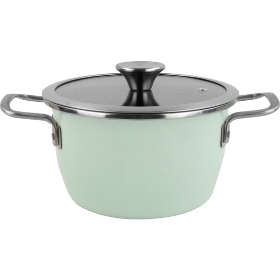 OLLA "NORDIC" VERDE Ø20CM CON TAPA DE VIDRIO image 0
