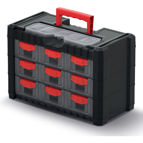 ORGANIZADOR CERRADO DE HERRAMIENTAS KISTENBERG 9 CAJONES MULTICASE CARGO ORGANISER 20X40X26 image 0