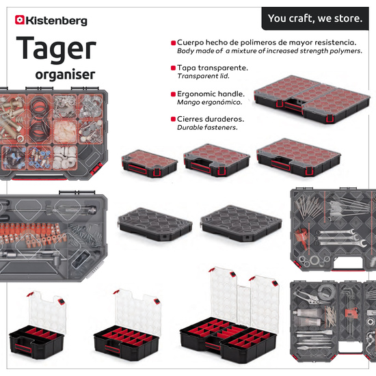 ORGANIZADOR MULTIFUNCIONAL DE HERRAMIENTAS KISTENBERG TAGER ORGANISER 24,3X28,4X10,5 image 1