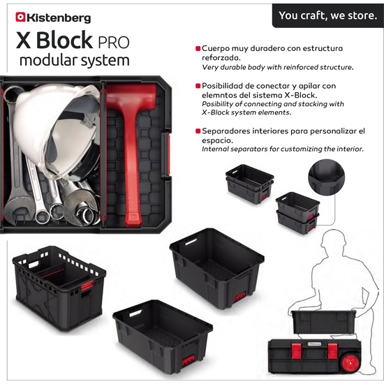 CESTA MODULAR KISTENBERG X BLOCK PRO MODULAR SYSTEM 35,4X53,6X30 image 1