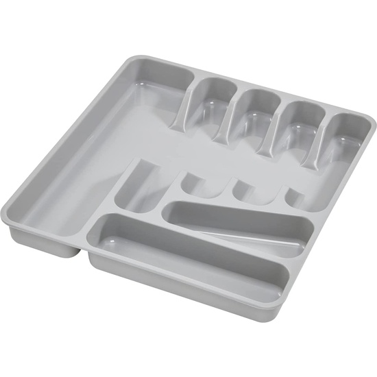 BANDEJA ORGANIZADORA PARA CUBIERTOS 39,5 X 37 X 5, GRIS NÓRDICO image 1