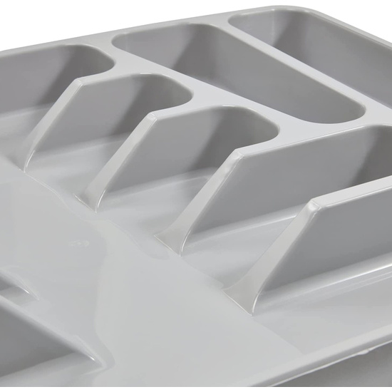 BANDEJA ORGANIZADORA PARA CUBIERTOS 39,5 X 37 X 5, GRIS NÓRDICO image 3