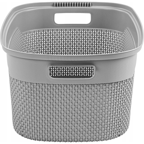 CESTA PARA LA COLADA 30 L. , COLECCIÓN MARTEN, ERGONÓMICA, ASAS SUAVES ANTIDESLIZANTES, VENTILADA, COLOR GRIS image 2
