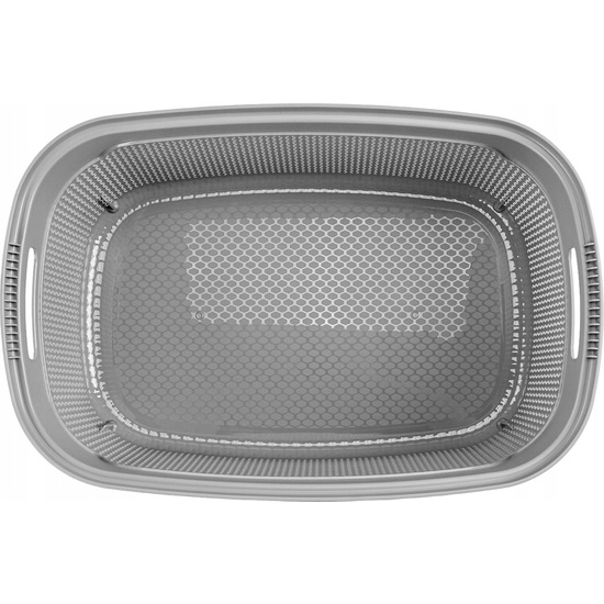 CESTA PARA LA COLADA 30 L. , COLECCIÓN MARTEN, ERGONÓMICA, ASAS SUAVES ANTIDESLIZANTES, VENTILADA, COLOR GRIS image 4