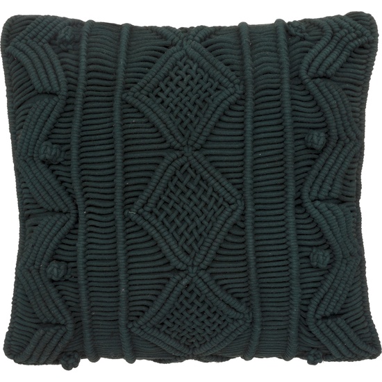 COJÍN DE MACRAMÉ "ALI" VERDE CEDRO 40X40CM image 0