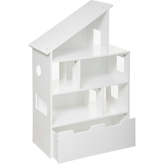 LIBRERÍA MAISON CON RUEDAS DE COLOR BLANCO ATMOSPHERA. image 1