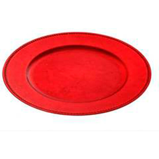 PLATO DE PRESENTACIÓN REDONDO ROJO image 0