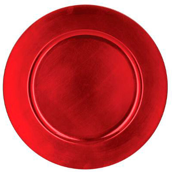 PLATO DE PRESENTACIÓN REDONDO ROJO image 1