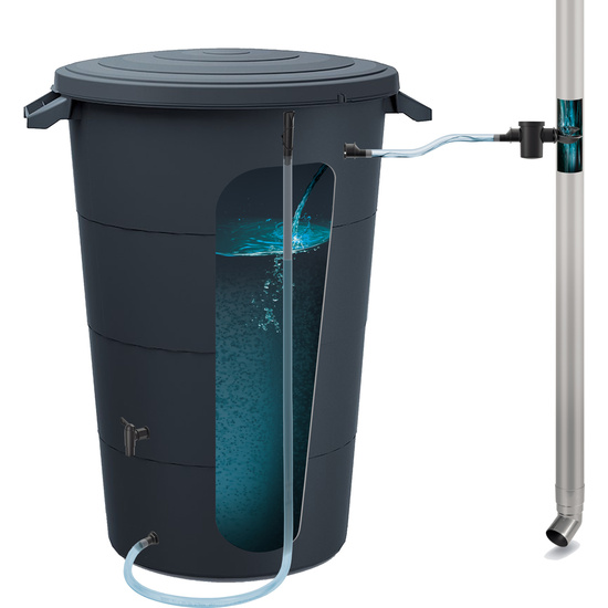 BARRIL DE CAPTACIÓN DE AGUA SMOOTH 80L. SET DE ACCESORIOS ICANSET7 image 0