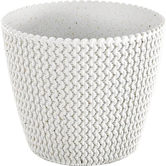 MACETERO COLOR BLANCO ROTO,SIN DEPÓSITO , COLECCIÓN SPLOFY ECO WOOD DE 15,7CM X 15,7CM X 13,2CM CM, CAPACIDAD DE 1,7 L. image 0