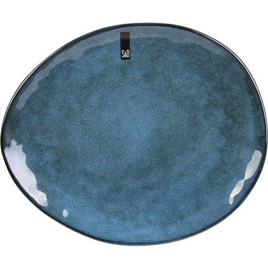 PLATO GRES AZUL 27,5 CM image 2