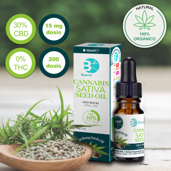 ACEITE DE CANNABIS SATIVA BAENA SALUD 30% CBD 10ML image 2