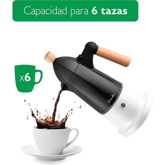 CAFETERA 6 TAZAS ALUMINIO BLACK & WHITE image 4