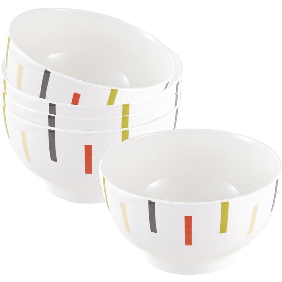 SET 4PC BOLS 650ML PORCELANA NEW BONE CHINA SAFARI image 0