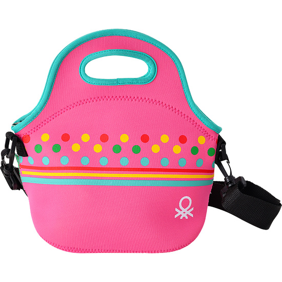 BOLSA DE ALMUERZO EN NEOPRENO DE COLOR ROSA KIDS BENETTON image 0