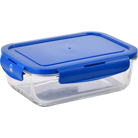 SET 3PC HERMÉTICO RECTANGULAR (330 ML TAPAS DE COLOR) EN BOROSILICATO BENETTON. image 4
